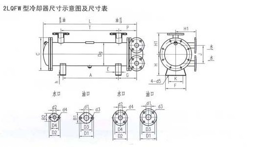 2LQFW型冷卻器尺寸示意圖