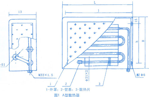 船用鋼制蒸汽散熱器產(chǎn)品示意圖