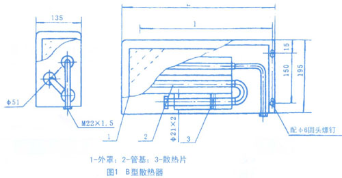 船用鋼制蒸汽散熱器產(chǎn)品示意圖